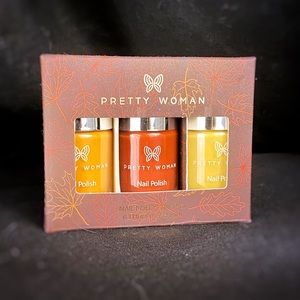 Pretty Woman • Fall Nail Polish Set • NEW in Box • 3 Earth Tones • Clean Beauty